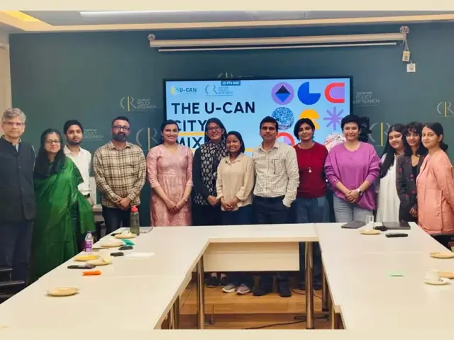 Guests in conversation at U-CAN City Mixer, Centre for Policy Research, New Delhi, February 20, 2026